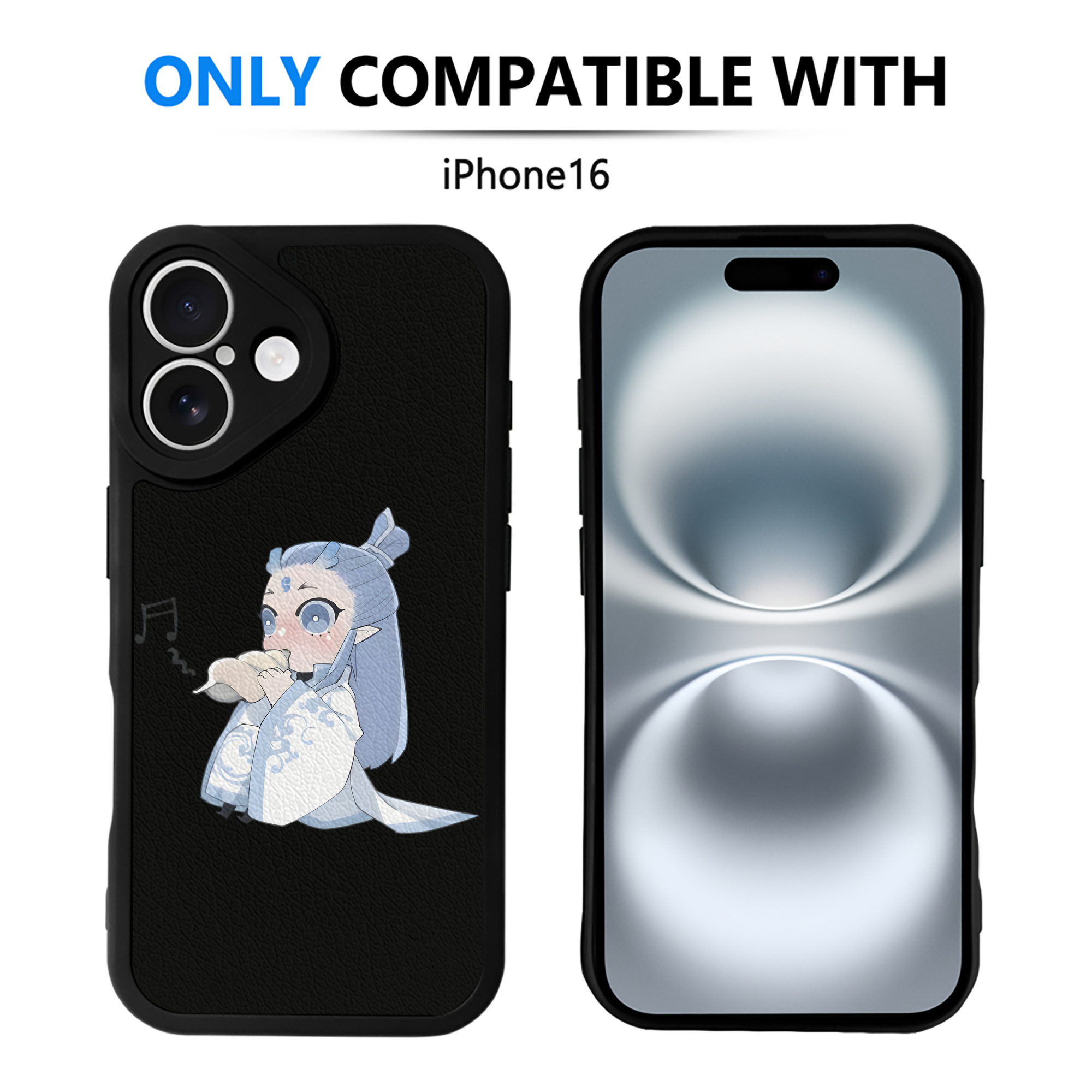 （画像用） Ne Zha 2 ナタ 魔童の大暴れ 【iPhone 16シリーズ対応】シリコンスマホケース（レザー調） 材質：シリコン